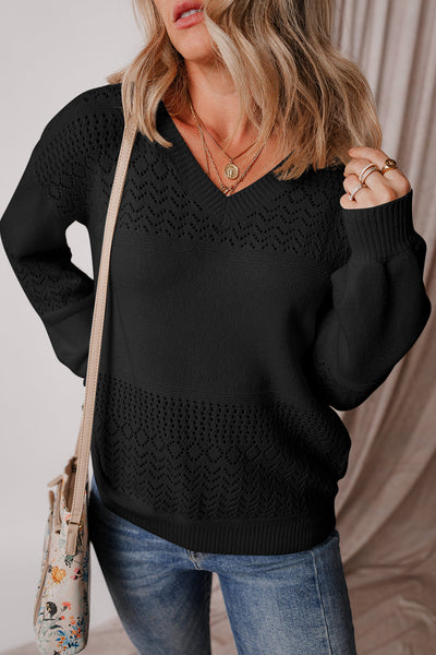 Cozy Women's Relaxed Fit Drop Shoulder Sweater in Soft Knit - Ideal for Casual Autumn Outings and Effortless Layering
