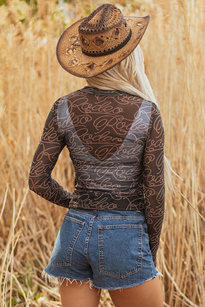 Trendy Women's Lightweight Black Long Sleeve Mesh Top - Elegant Style, Perfect for Layering or Wearing Solo