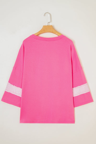 Plus Size Women's Flattering Pink Casual Top in Soft Fabric for Comfortable Everyday Style
