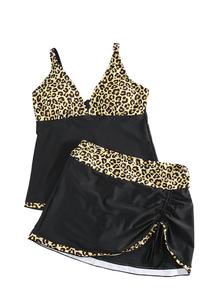 Swimsuit Tankini Set with Leopard Trim with practical styling and dependable silhouette control.