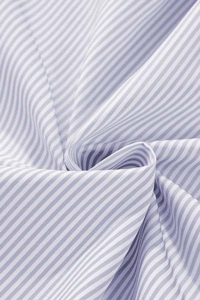 Women's Orchid Petal Striped Loose Fit Blouse with Shirred Cuffs