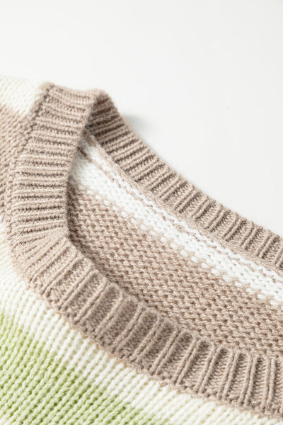 Lightweight Cozy Women's Stripe Sweater - Casual Fit in Soft Pastel Colors, Ideal for Layering and Everyday Comfort