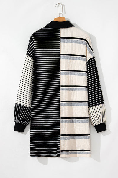 Elegant Women's Striped Midi Dress in Soft Cotton - Flattering A-Line Fit for Casual Summer Outings and Events