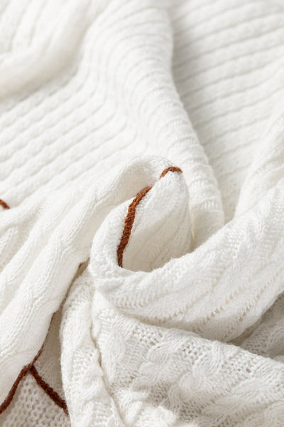 Women's Mixed Stitch High Neck Sweater in Cream and Russet with practical styling and dependable silhouette control.