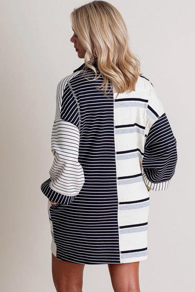Elegant Women's Striped Midi Dress in Soft Cotton - Flattering A-Line Fit for Casual Summer Outings and Events