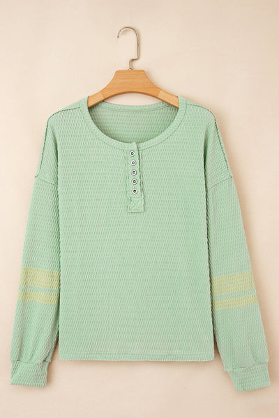 Cozy Women's Long Sleeve Textured Knit Pullover in Soft Grey - Relaxed Fit for Trendy, Everyday Style