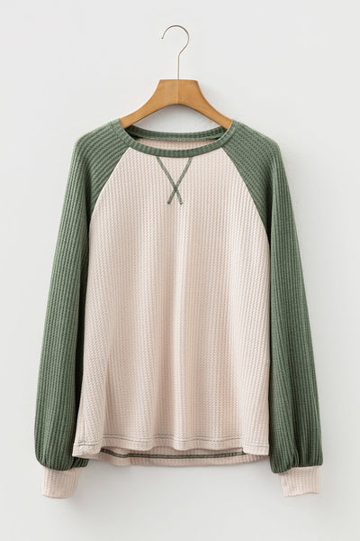 Trendy Color Block Long Sleeve Top for Women - Stylish Casual Wear with Comfortable Fit in Vibrant Hues