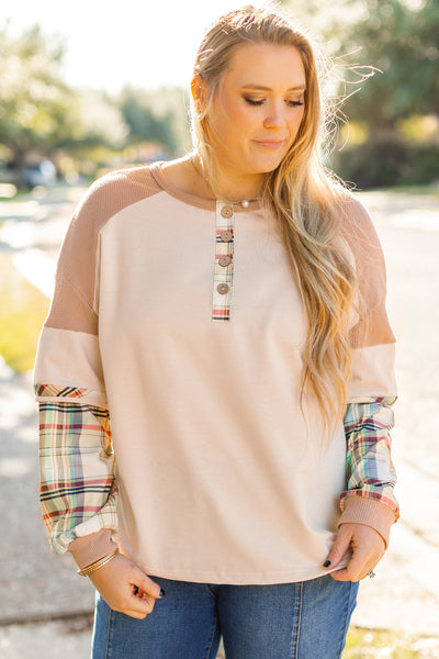 Plus Size Women's Soft Cotton Casual Henley Top - Relaxed Fit, Trendy Style for Comfortable Everyday Wear