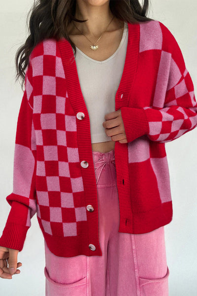women's cozy women's tartan plaid cardigan sweater - stylish fall and winter layering essential for effortless chic looks with practical styling and