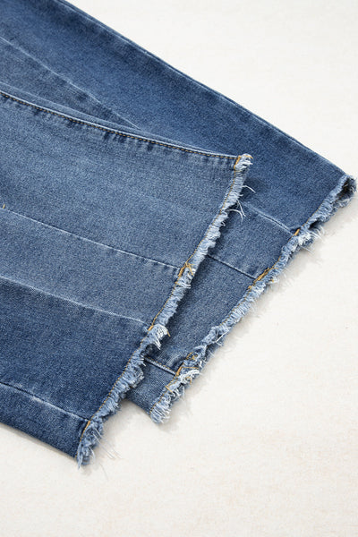 Chic Blue High-Waisted Jeans for Women  Flattering Fit Ideal for Casual Outings and Everyday Style