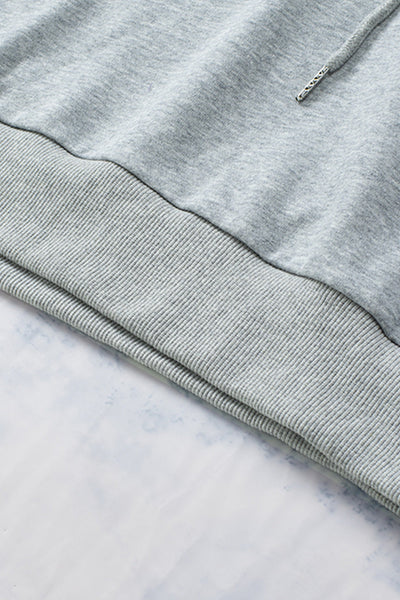 Stylish Women's Grey Lace-Up Hoodie - Comfortable Casual Pullover with Adjustable Fit for Everyday Fashion