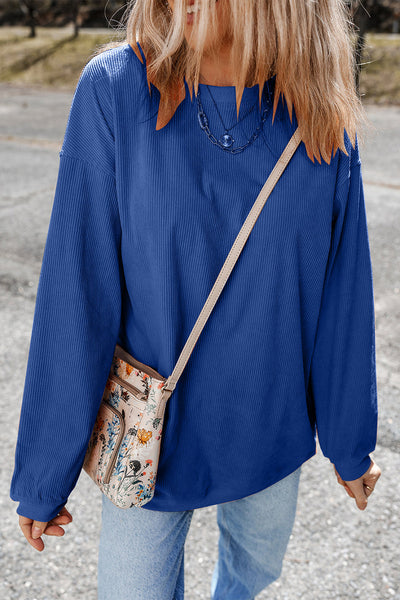 Soft Cozy Women's Long Sleeve Tunic Sweatshirt - Casual Stylish Top for Effortless Comfort in Everyday Wear