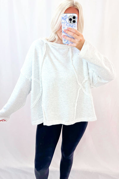 Light Grey Relaxed Fit Women's Sweatshirt Soft, Cozy Fabric for Everyday Comfort and Effortless Style
