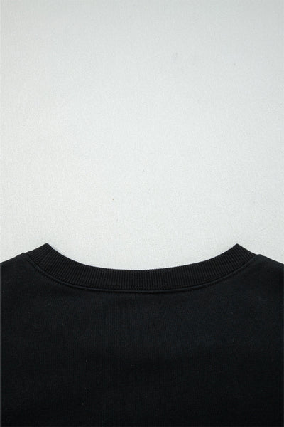 Trendy Women's Black Graphic Sweatshirt - Cozy Style with Unique Artwork for Everyday Comfort and Fashion
