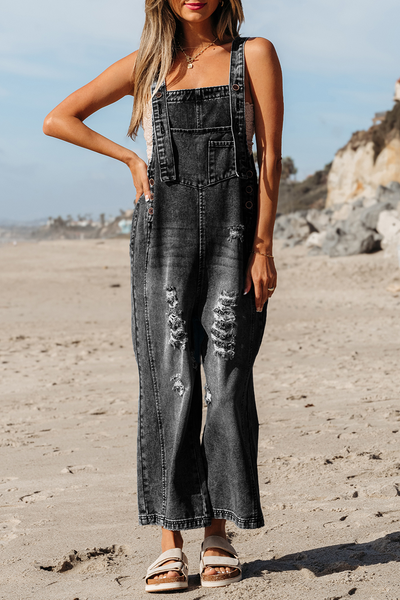 Chic Women's Casual Denim Overalls with Adjustable Straps Ideal for Summer Outings and Everyday Fashion