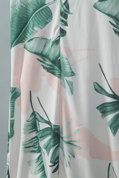 Elegant One-Shoulder Slit Maxi Dress with Intricate Print