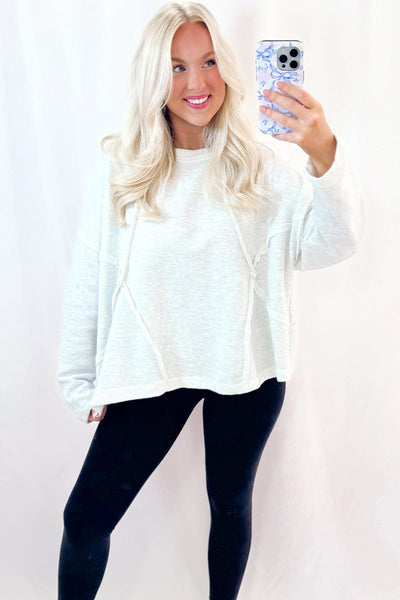 Light Grey Relaxed Fit Women's Sweatshirt Soft, Cozy Fabric for Everyday Comfort and Effortless Style