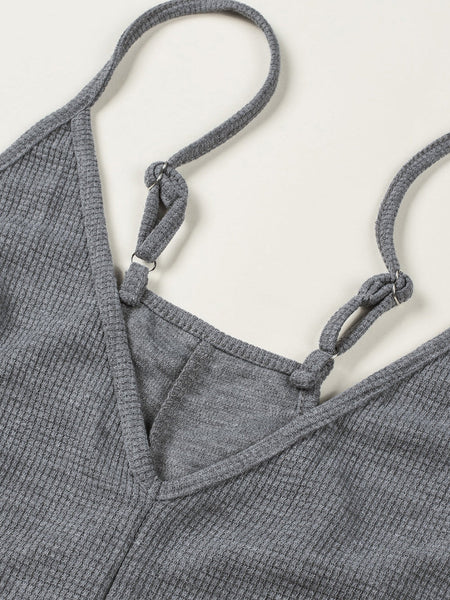 Elevate Your Street Style with Women's Sleeveless V-Neck Jumpsuit