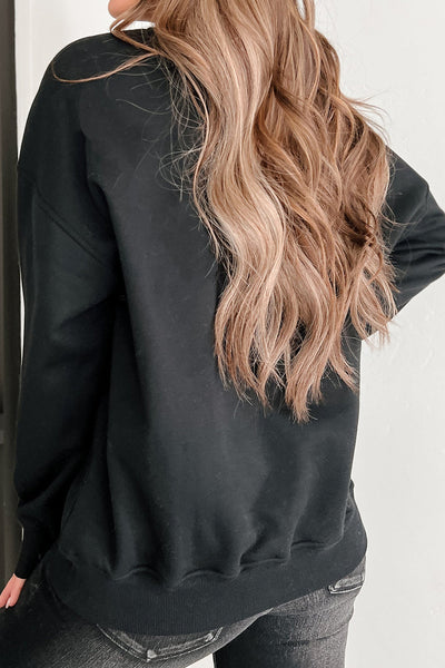 Women's Howdy Christmas Western Graphic Sweatshirt in Black