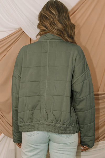 Stylish Women's Green Bay Quilted Winter Jacket with Pockets Warm, Cozy Outerwear for Cold Weather Fashion
