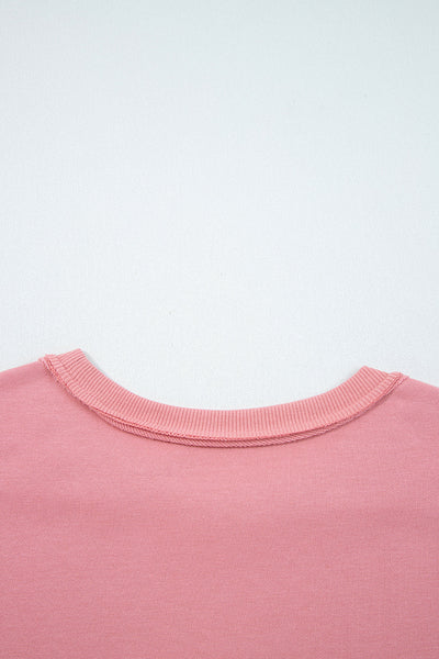 Cozy Floral Patch Women's Sweatshirt - Soft Cotton, Casual Everyday Style with Relaxed Fit for Ultimate Comfort