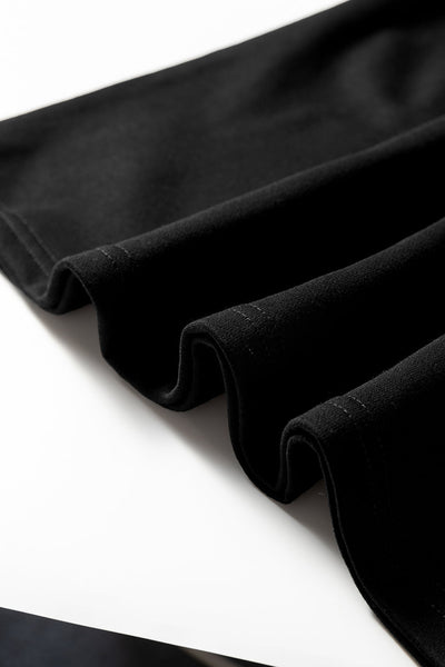 cozy women's black sweatshirt dress - long sleeve, relaxed fit for effortless casual style and everyday comfort with practical styling and dependable