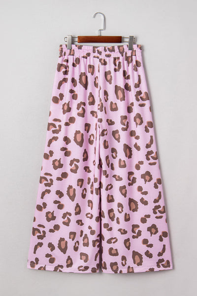 Women's Leopard Print Loose-Fit Trousers - Trendy Casual Pants for Effortless Chic Style and Comfort