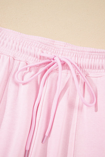 Women's Light Pink Comfort Fit Jogger Pants - Soft, Stylish Loungewear for Casual and Athleisure Looks