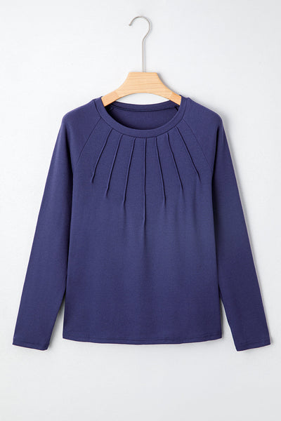 Versatile Women's Solid Long Sleeve Top - Chic and Stylish, Ideal for Casual Everyday Wear in Multiple Colors