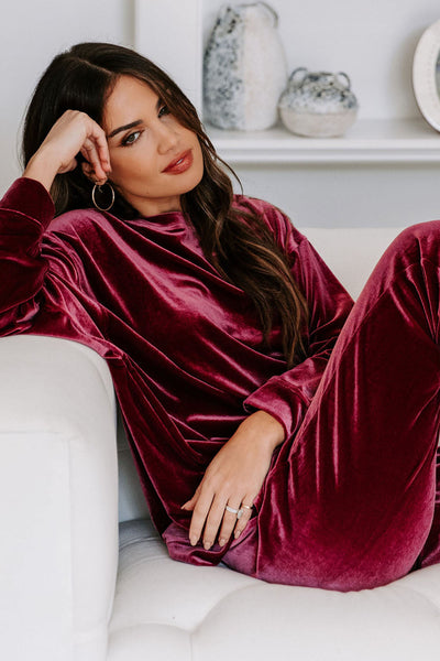 Velvet Red Lounge Set with Fiery Vibe
