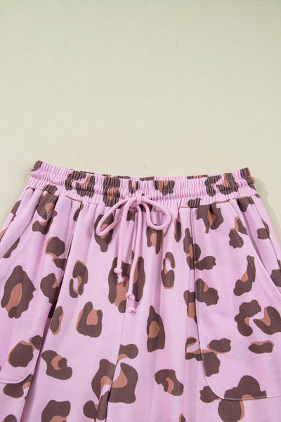 Women's Leopard Print Loose-Fit Trousers - Trendy Casual Pants for Effortless Chic Style and Comfort