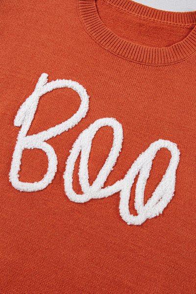 Cozy Women's Orange Knitted Sweater with Ribbed Edges & Drop Shoulder - Stylish Layering Essential for Fall