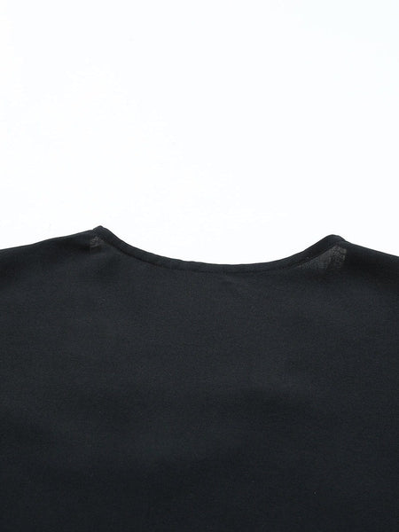 Women's Effortless Chic Lace Trim Top in Long Sleeve Tops