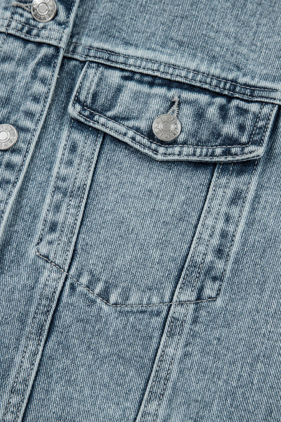 Stylish Women's Distressed Frayed Denim Vest for Effortless Casual Looks - Trendy Layering Piece in Fashionable Blue