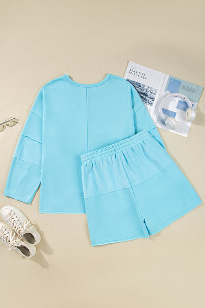 Plus Size Women's Cozy Loungewear Short Set - Stylish Soft Pastels for Ultimate Comfort and Relaxed Fit