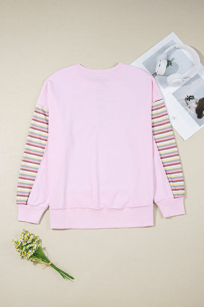 Vibrant Color Block Sweatshirt for Women - Cozy Casual Fit Perfect for Everyday Style and Comfort