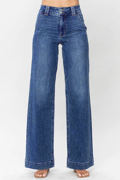 Stylish Women's Ashleigh Blue Straight Leg Jeans with Double Button & Zip Fly  Comfortable Fit for Everyday Fashion