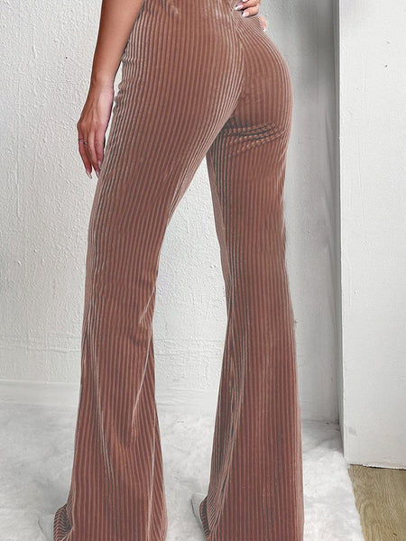 Women's Shimmering Rhinestone-Embellished Stretchy Waist Slim Fit Trousers