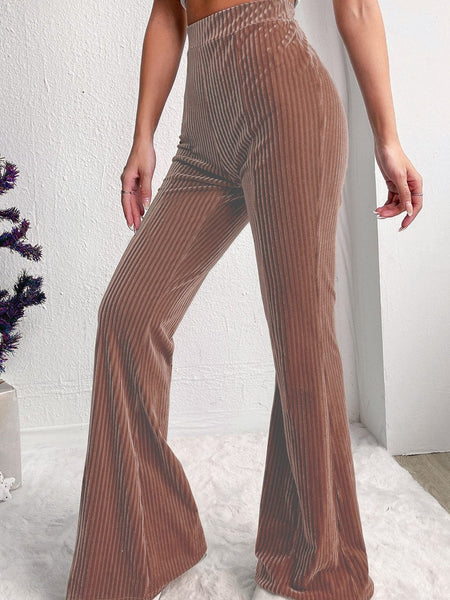 Women's Shimmering Rhinestone-Embellished Stretchy Waist Slim Fit Trousers