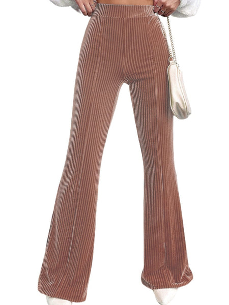 Women's Shimmering Rhinestone-Embellished Stretchy Waist Slim Fit Trousers