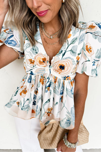 Pastel Chic Women's Babydoll Blouse - Flowy Casual Top for Versatile Dressy Occasions and Everyday Wear