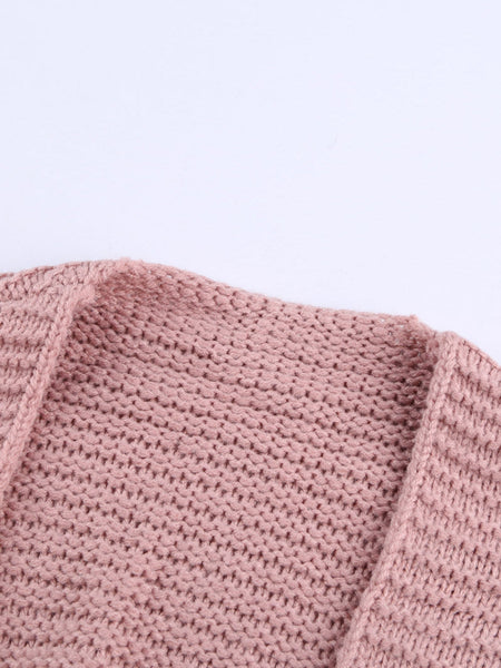 Casual Pocket Long Sleeve Knit Cardigan