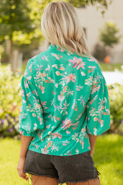 Elegant Women's Floral Print Long Sleeve Blouse - Comfortable Fit for Casual Days & Special Events in Vibrant Colors