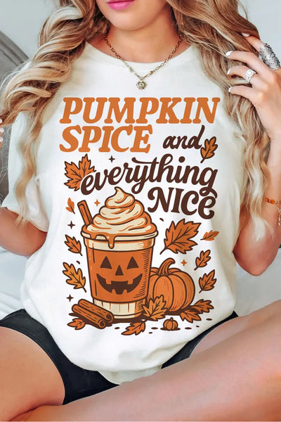 Women's Pumpkin Spice Cotton-Blend Graphic Tee