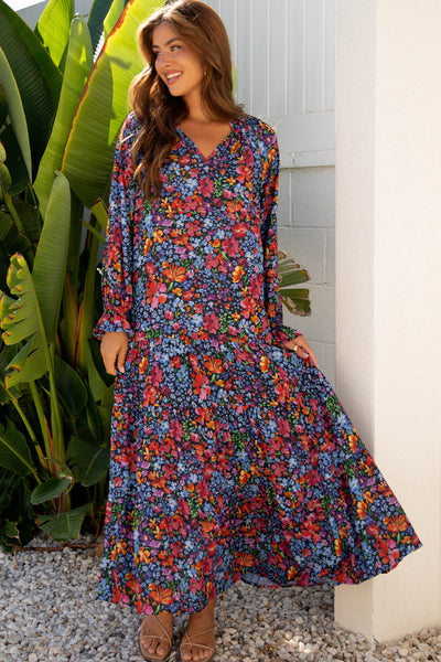 Elegant Women's Floral Maxi Dress - Sleeveless Summer Style, Flowing Fit for Parties, Casual Outings & Beach Days
