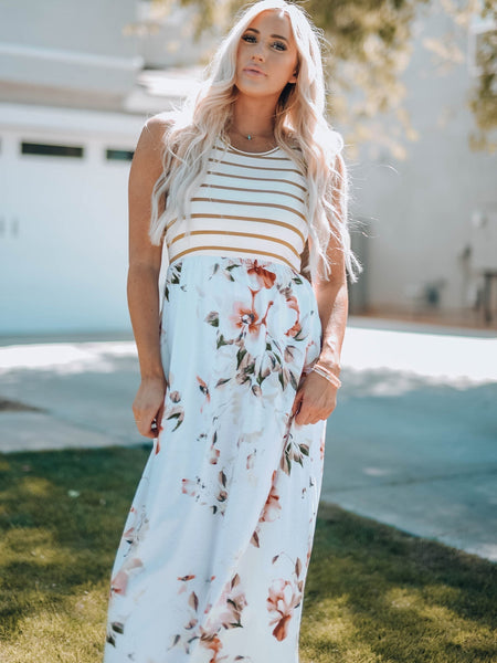 Women's Butterfly Print Chiffon Two-Piece Maxi Set