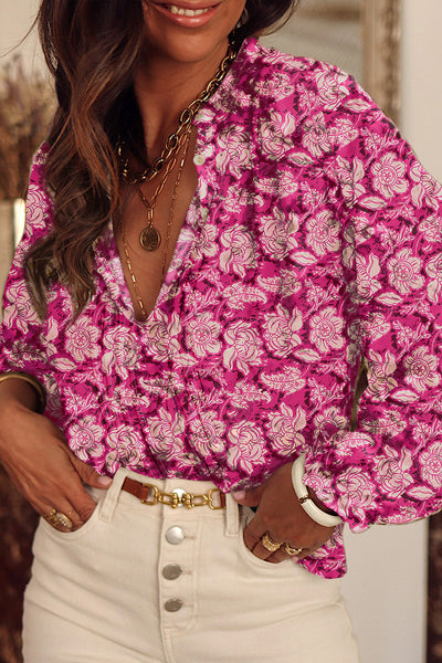 Women's Short Sleeve Floral Print Blouse - Trendy Casual Top with Flattering Fit for Spring and Summer Outfits