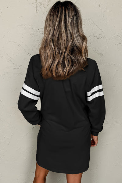 Women's Sequin Nutcracker Graphic Varsity Sweatshirt Dress