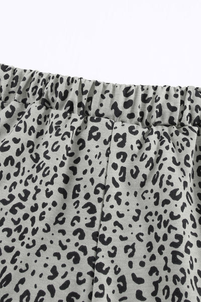 Women's Comfortable Khaki Leopard Print Joggers - Elastic Waist, Casual Fit for Everyday Style and Relaxed Outfits
