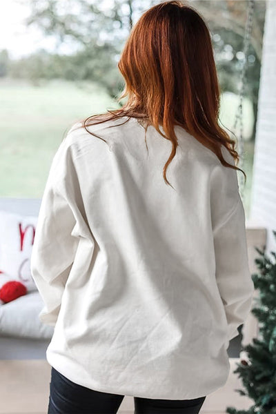 Women's Plaid Christmas Tree Patchwork Sweatshirt with Pearl Accents